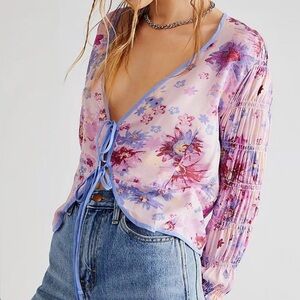 Free People Venice printed top XS